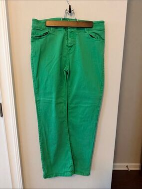Piazza Sempione Bright Green Straight-Leg Jeans